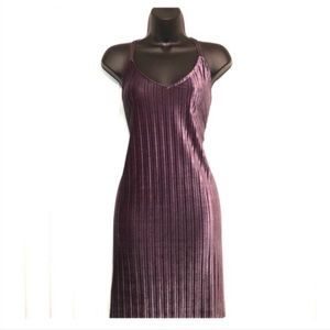 Spaghetti strap velvet slip dress